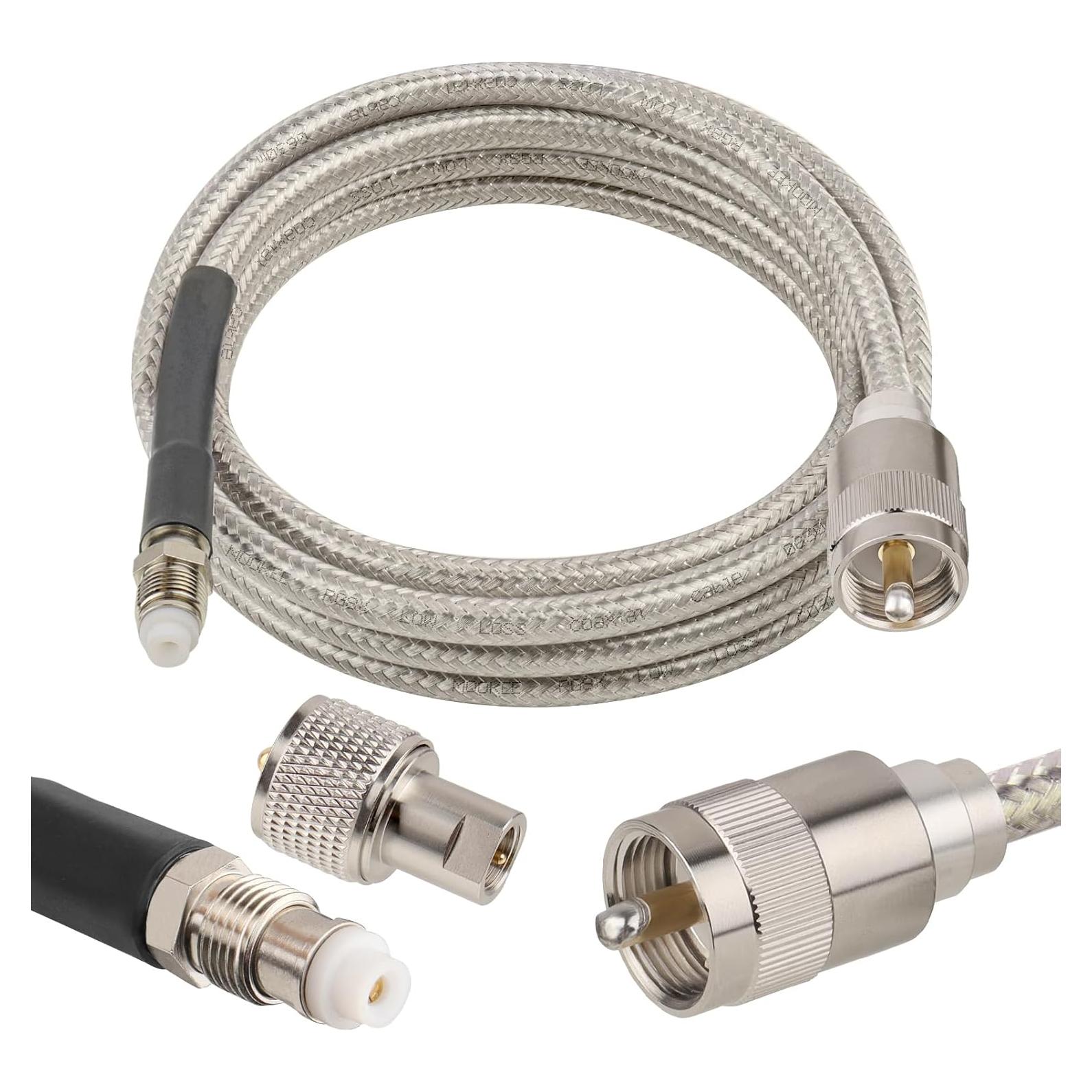 Cable Coaxial CB RG8X 1.83m con Conectores PL-259 y FME