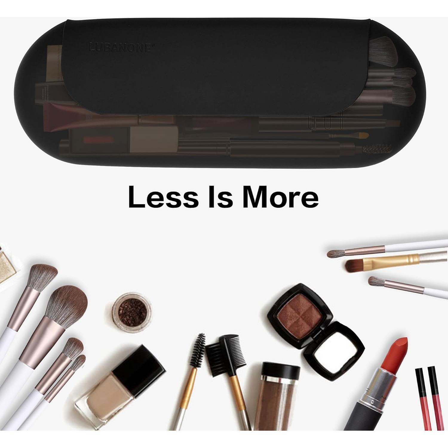 Soporte Organizador de Brochas de Maquillaje Silicona Negro