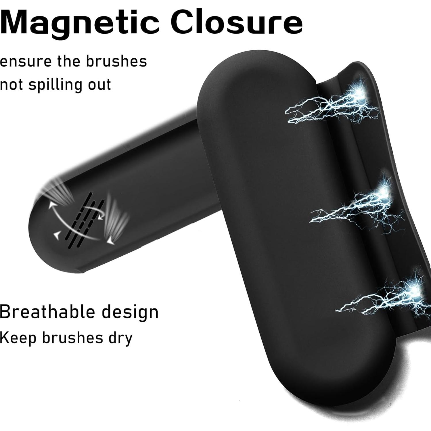 Soporte Organizador de Brochas de Maquillaje Silicona Negro