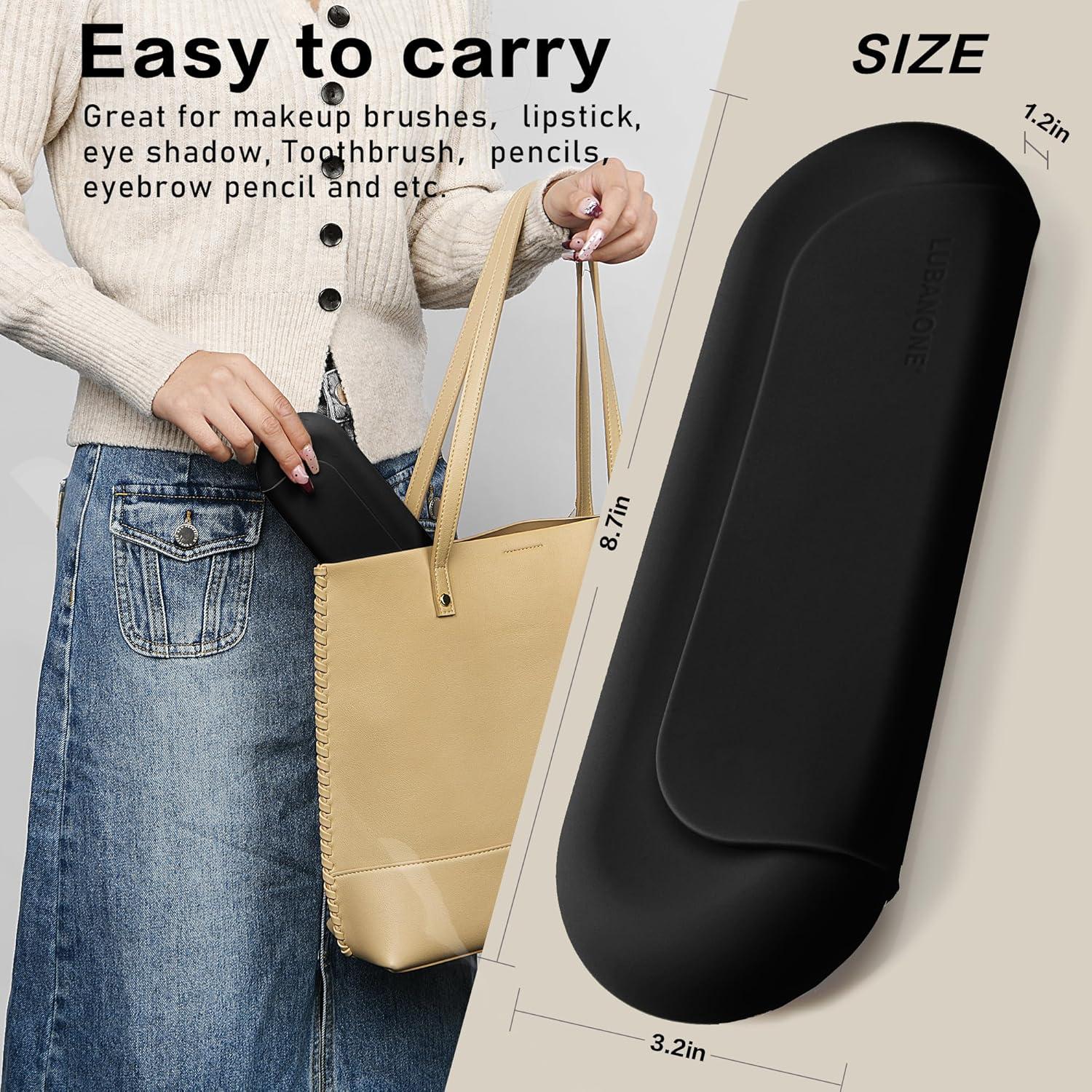 Soporte Organizador de Brochas de Maquillaje Silicona Negro