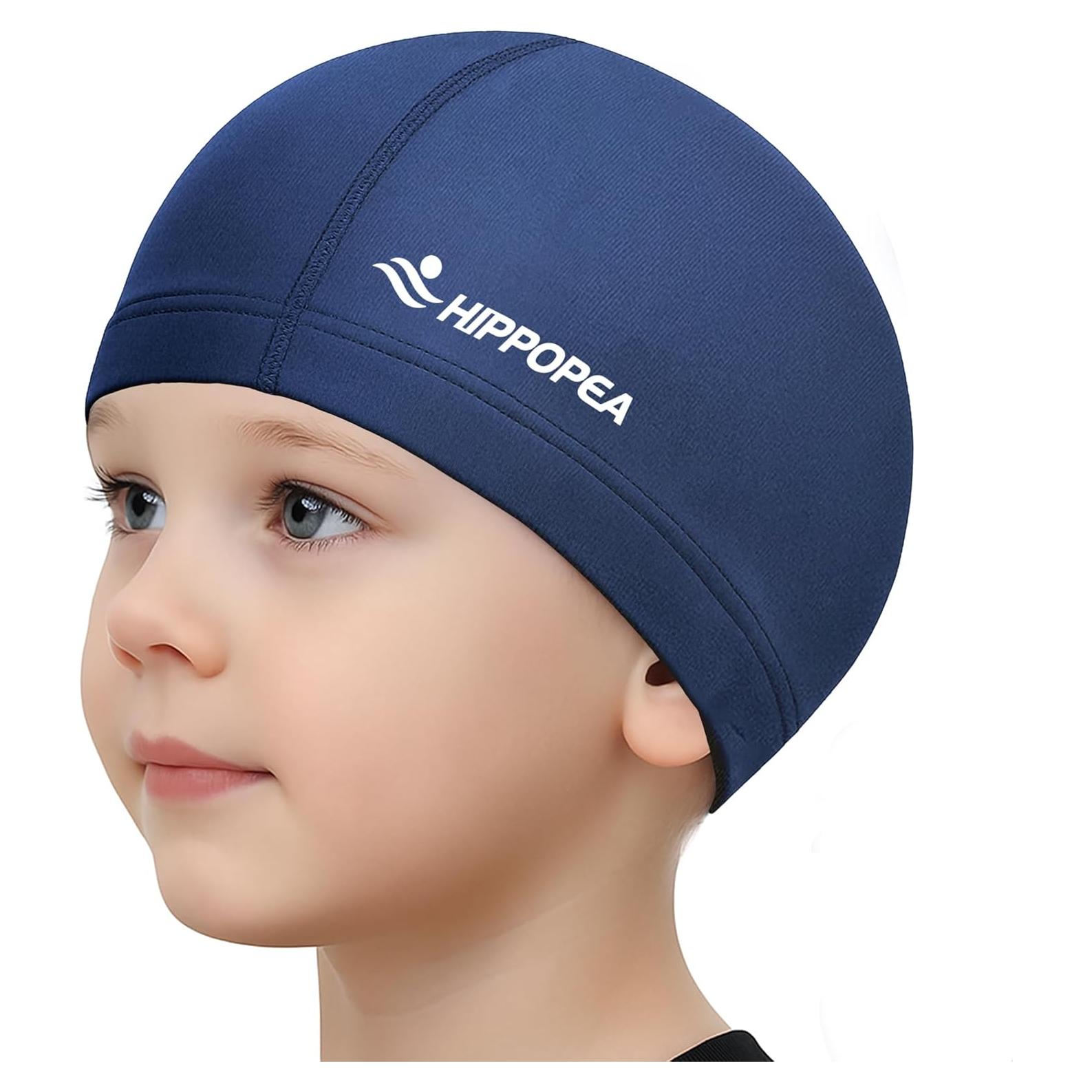 Gorro de Natación de Tela HIPPOPEA Unisex Azul Profundo