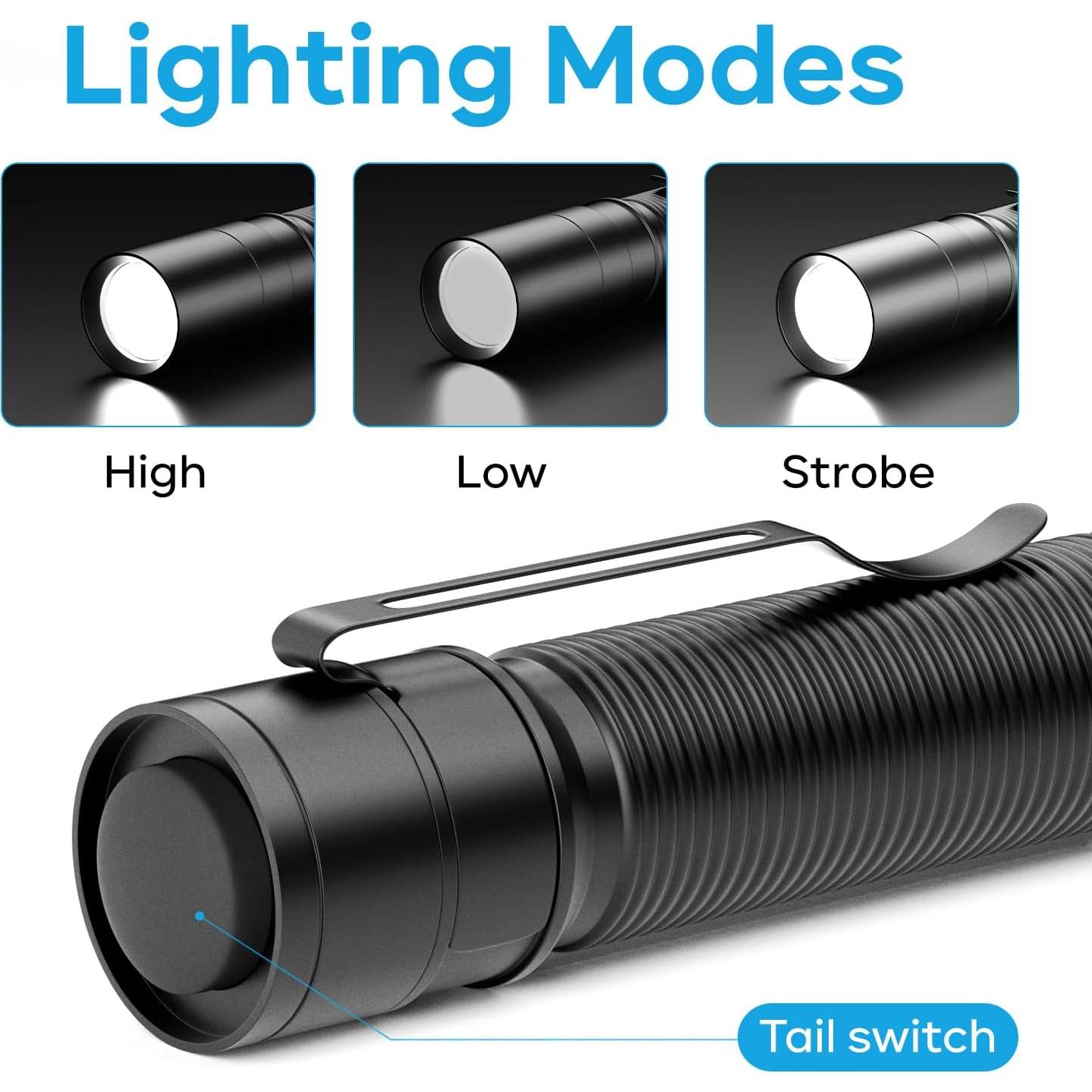 Mini Linterna Táctica EUARDER EUA528 200 Lúmenes Impermeable