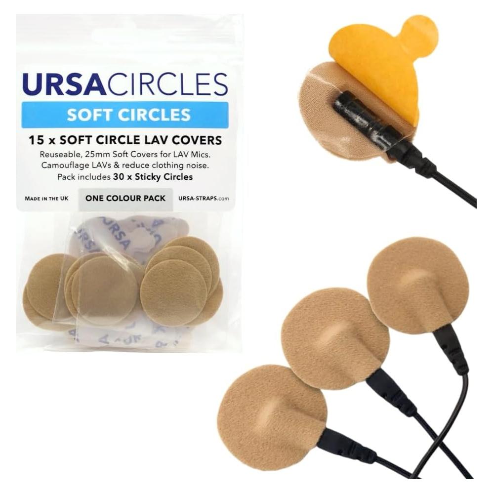 Círculos Suaves URSA para Micrófonos Lavalier - 15 Piezas Beige