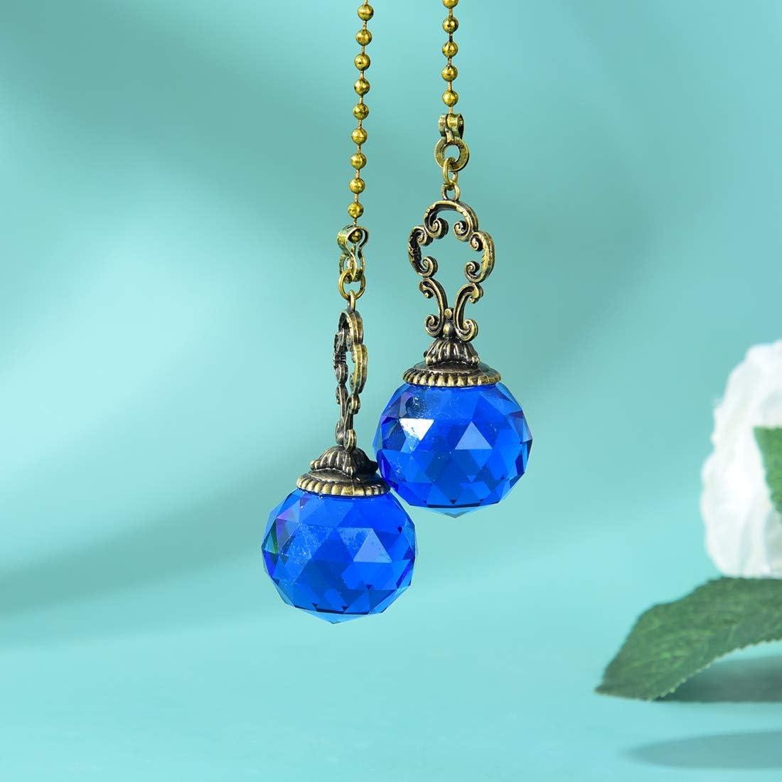 Juego de 2 Cadenas de Ventilador LONGSHENG Vintage Azul 30cm