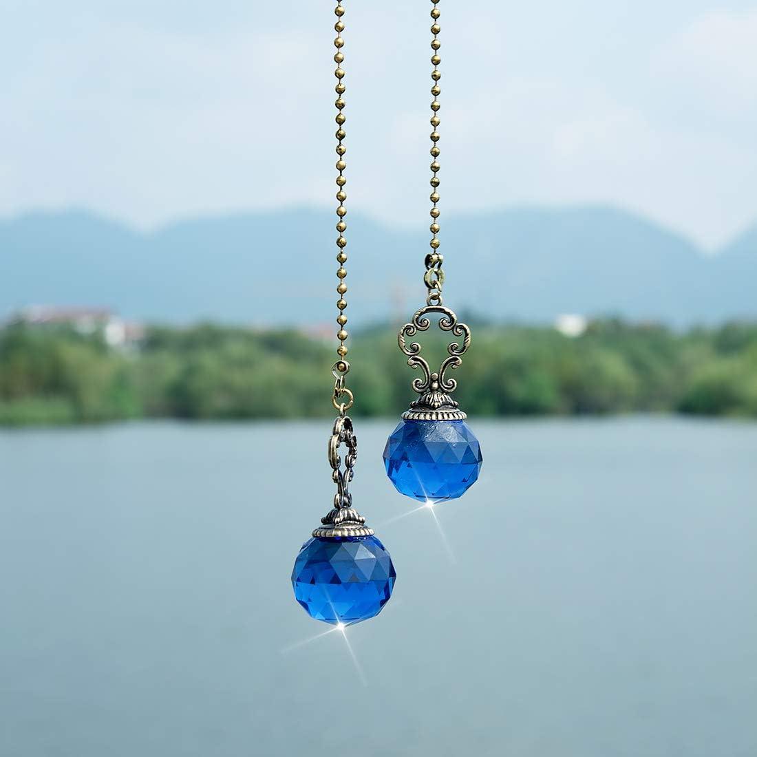 Juego de 2 Cadenas de Ventilador LONGSHENG Vintage Azul 30cm