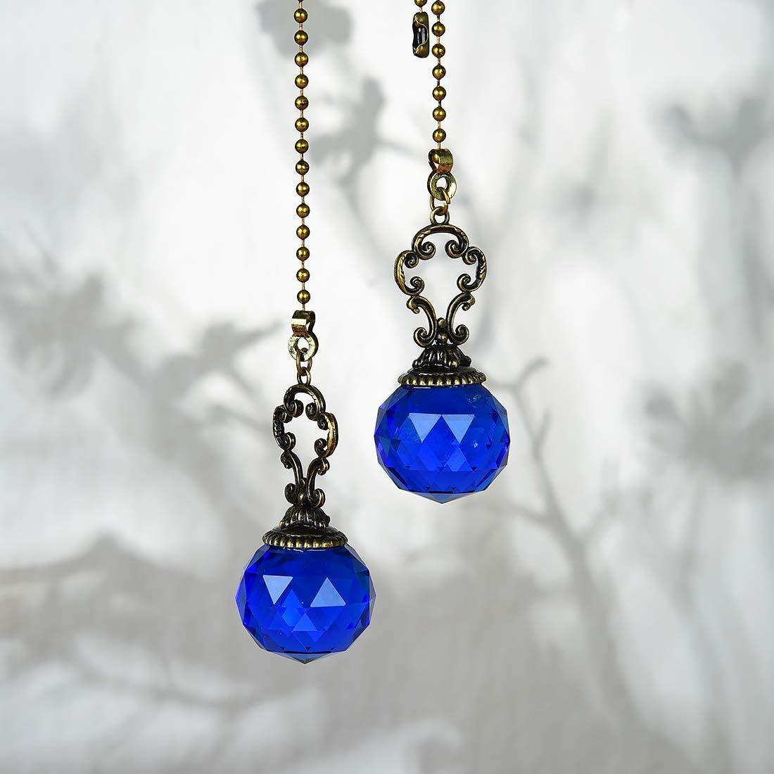 Juego de 2 Cadenas de Ventilador LONGSHENG Vintage Azul 30cm