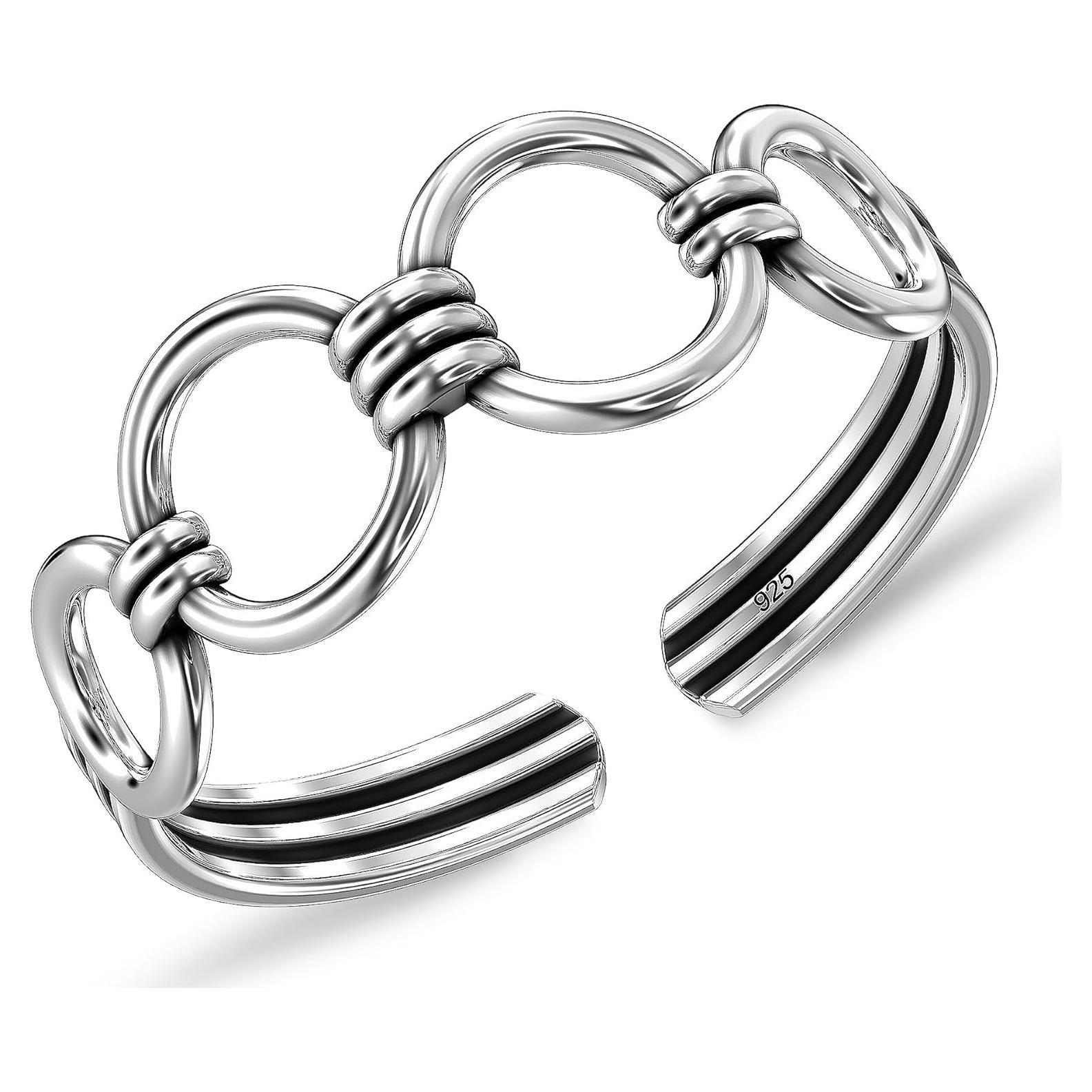 Anillo de Dedo del Pie LeCalla de Plata Esterlina 925 Ajustable