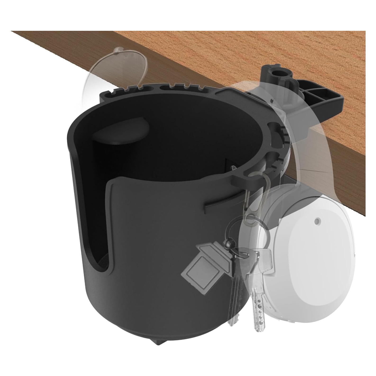 Soporte para Tazas de Escritorio EDSRDUX Negro Mediano Antidesbordamiento