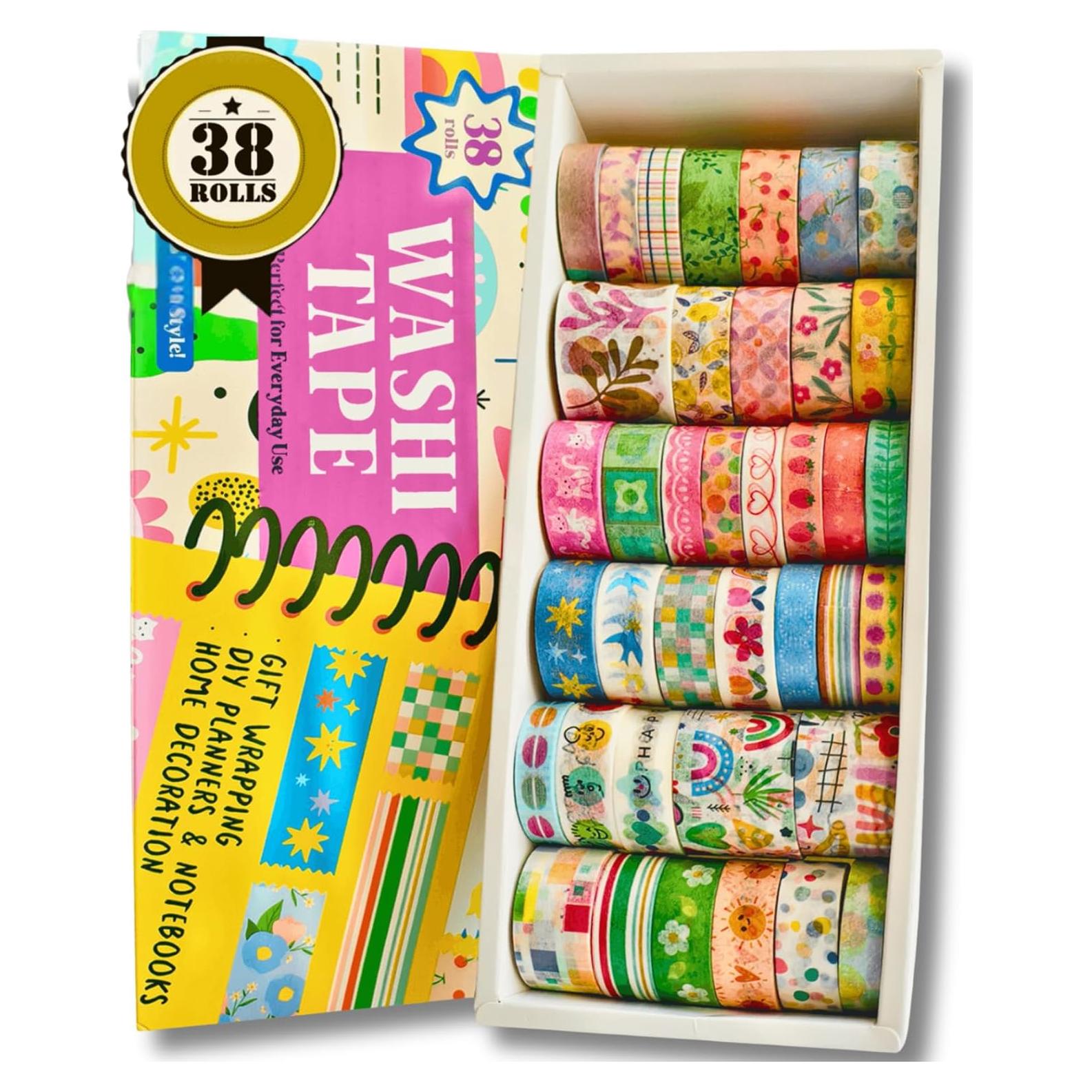 Juego de Washi Tape JUNKJWBZ - 38 Rollos Vintage Floral