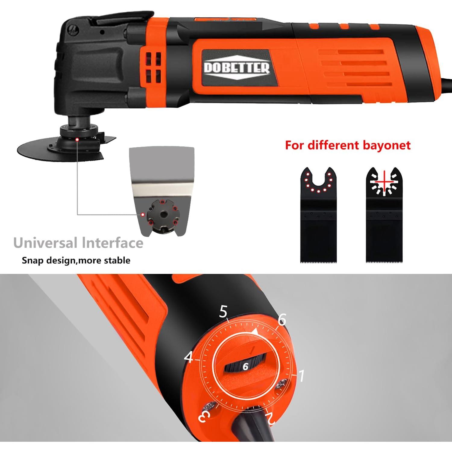 Herramienta Oscilante Dobetter 3.5Amp 6 Velocidades Accesorios