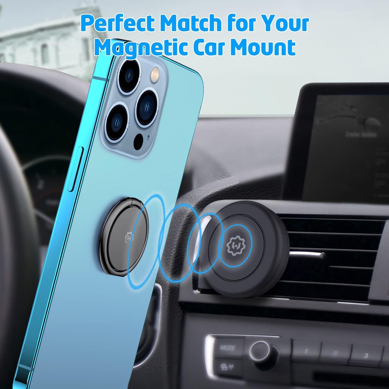 Soporte de Anillo Magnético WixGear para Teléfono - Negro