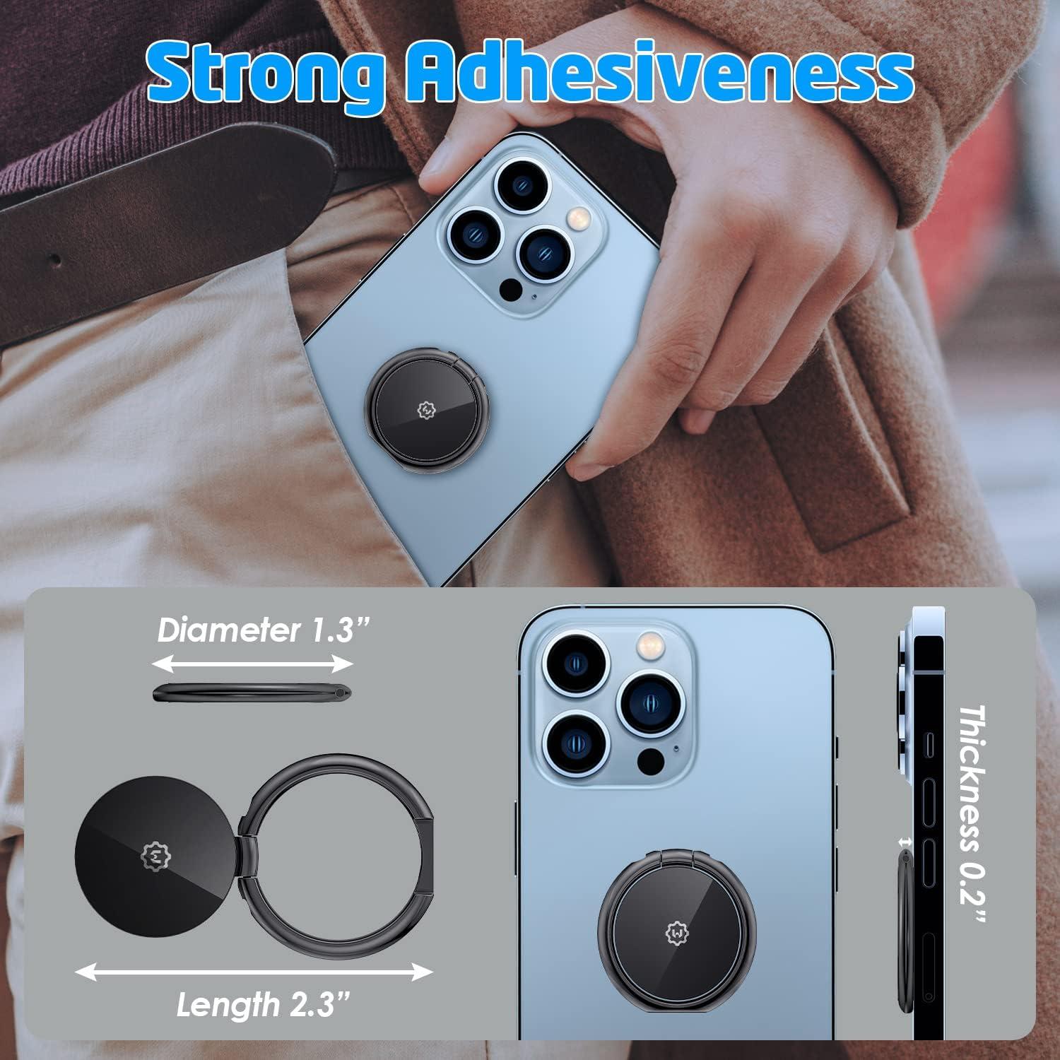 Soporte de Anillo Magnético WixGear para Teléfono - Negro