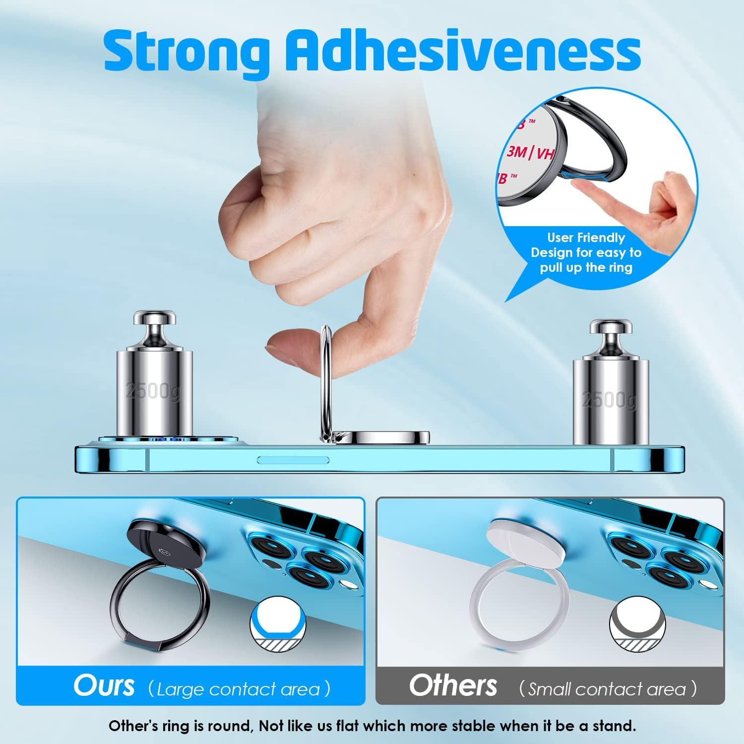 Soporte de Anillo Magnético WixGear para Teléfono - Negro