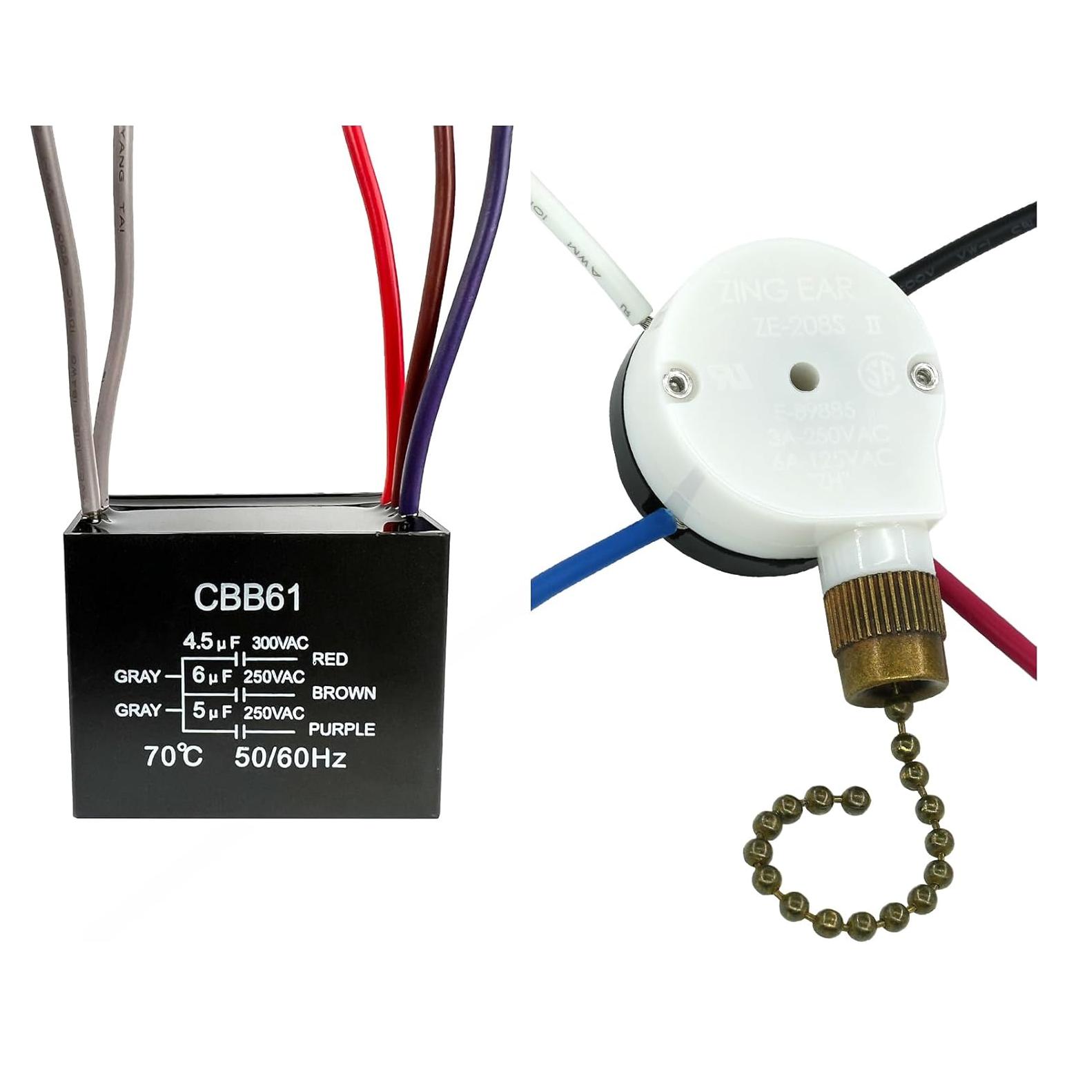 Interruptor de cadena YukiHalu para ventilador de techo 3 velocidades