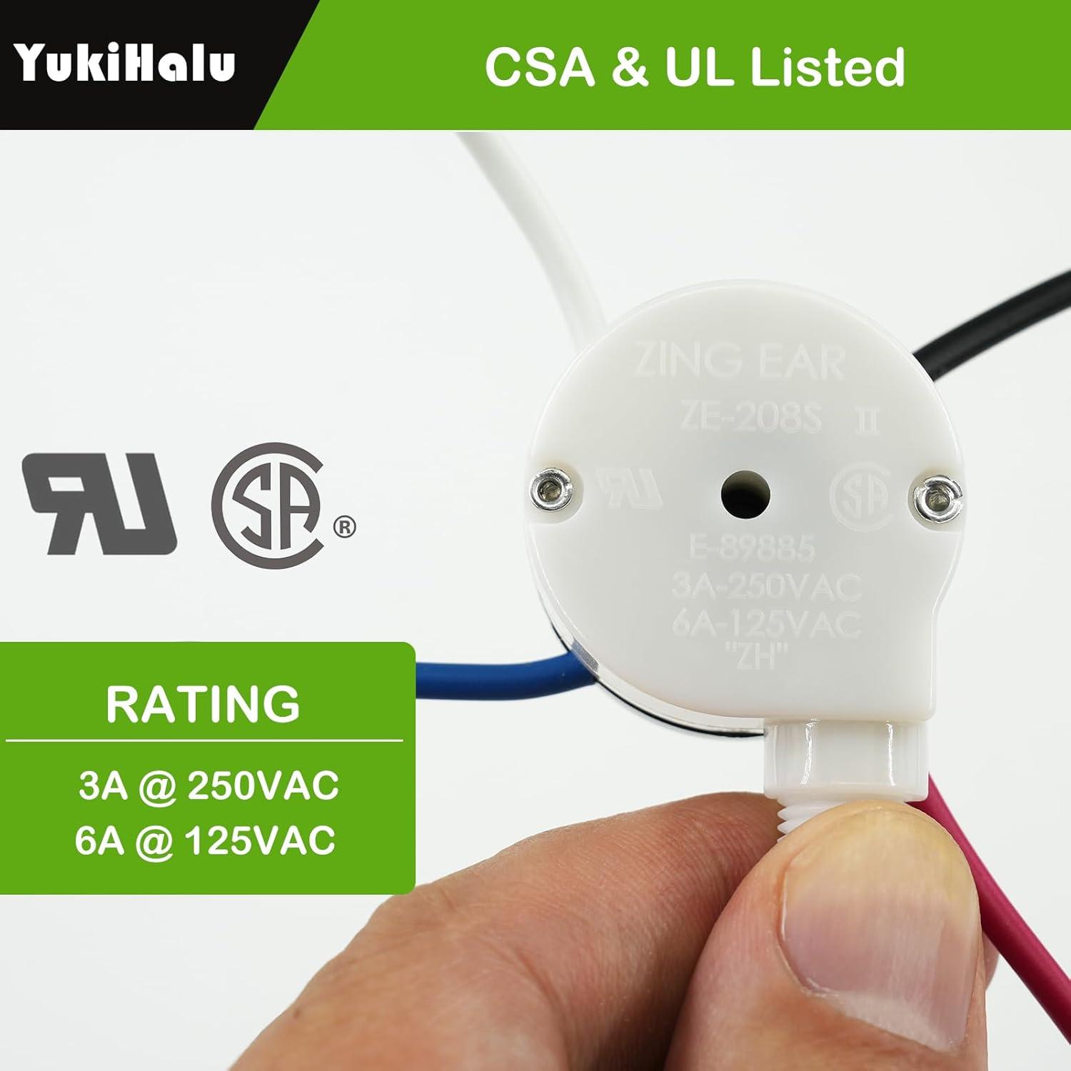 Interruptor de cadena YukiHalu para ventilador de techo 3 velocidades