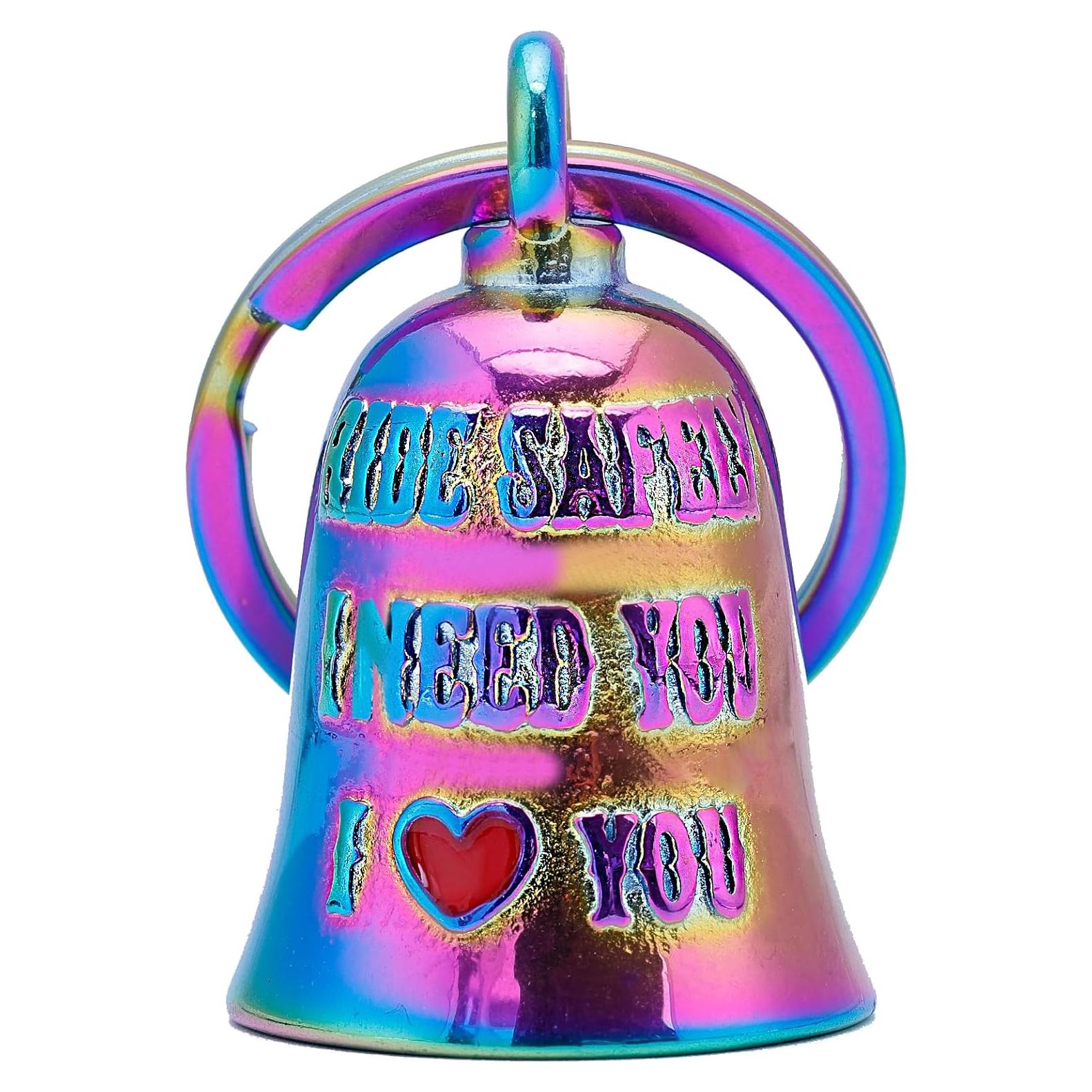 Campana de Motocicleta CYZBTBl 3D Arcoíris - Seguridad y Suerte