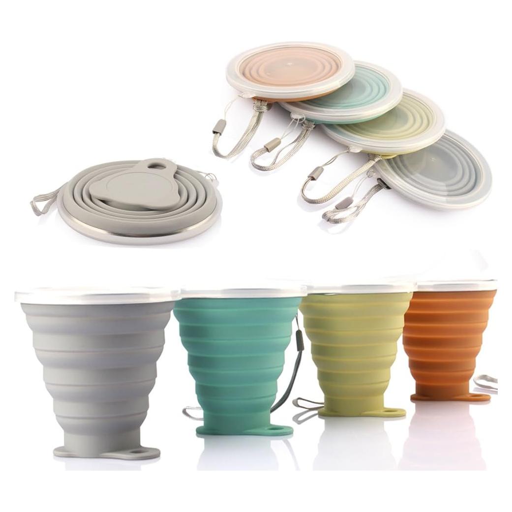 Taza de Viaje Plegable ME.FAN - Silicona 270ml - 4 Colores