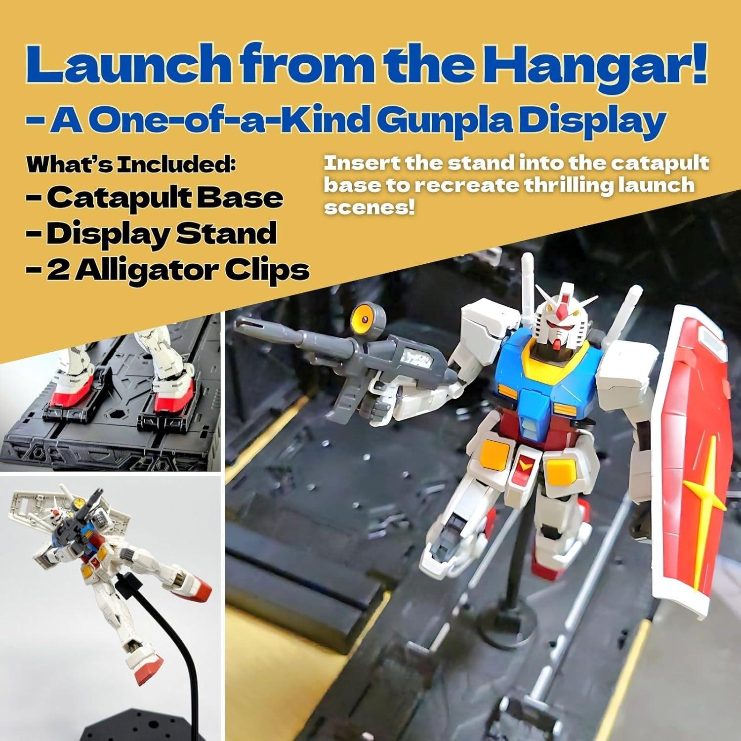 Juego de Exhibición de Modelos de Plástico Someie - Base Catapulta y Soporte