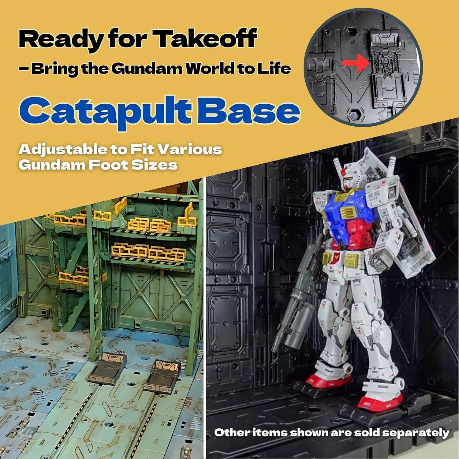 Juego de Exhibición de Modelos de Plástico Someie - Base Catapulta y Soporte