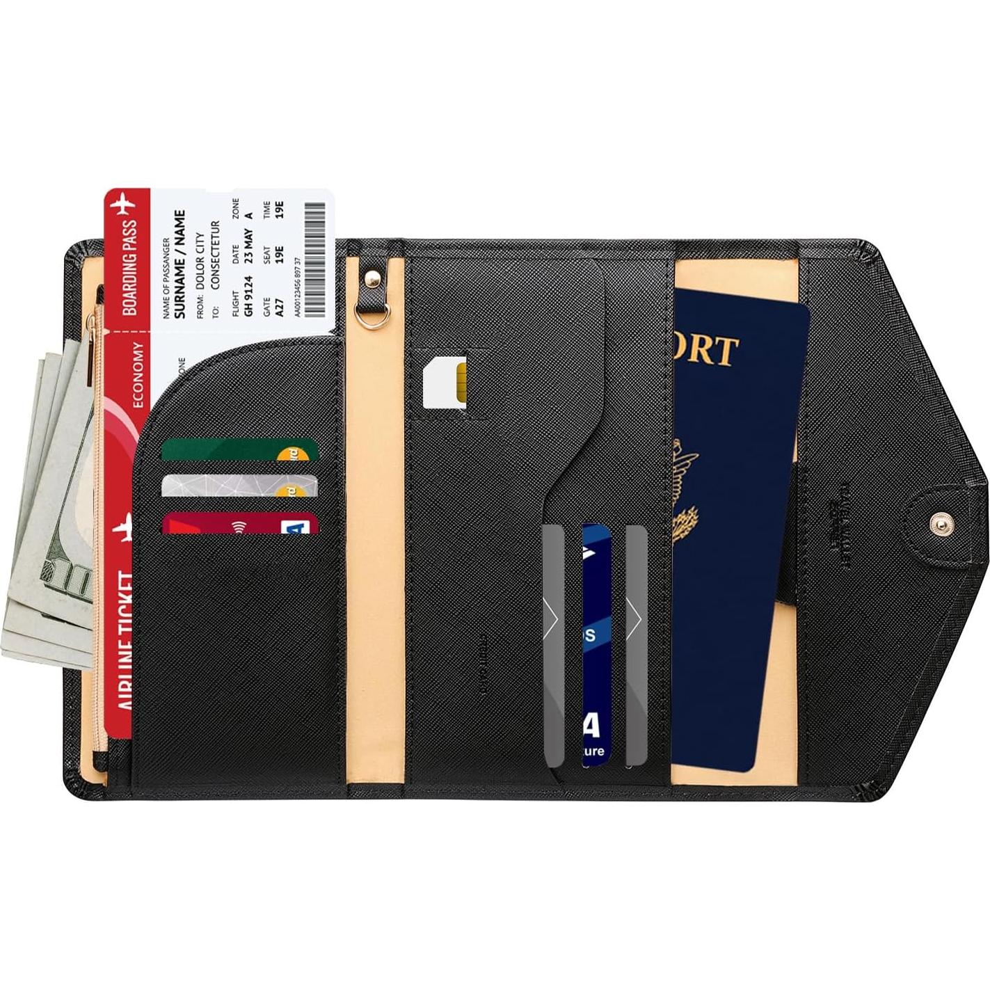 Portafolio de Pasaporte ZOPPEN Multifuncional con Bloqueo RFID