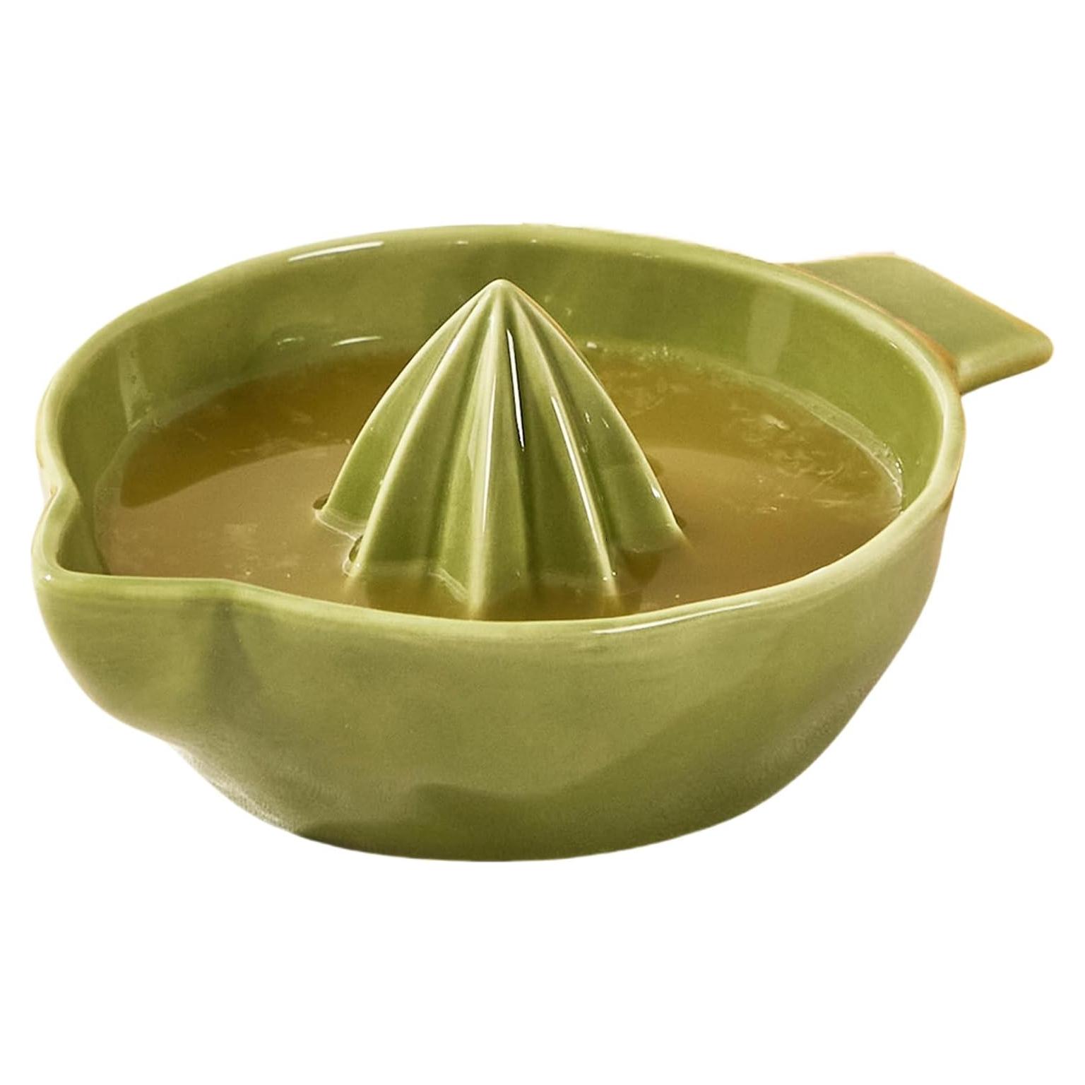 Exprimidor Manual de Limón Cerámica Tuioyoc Verde 16cm