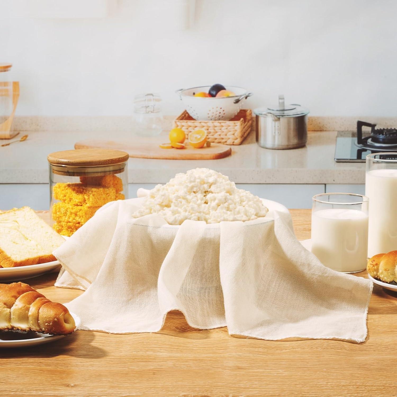 8 Paños de Queso Reutilizables 100% Algodón 50.8x50.8 cm