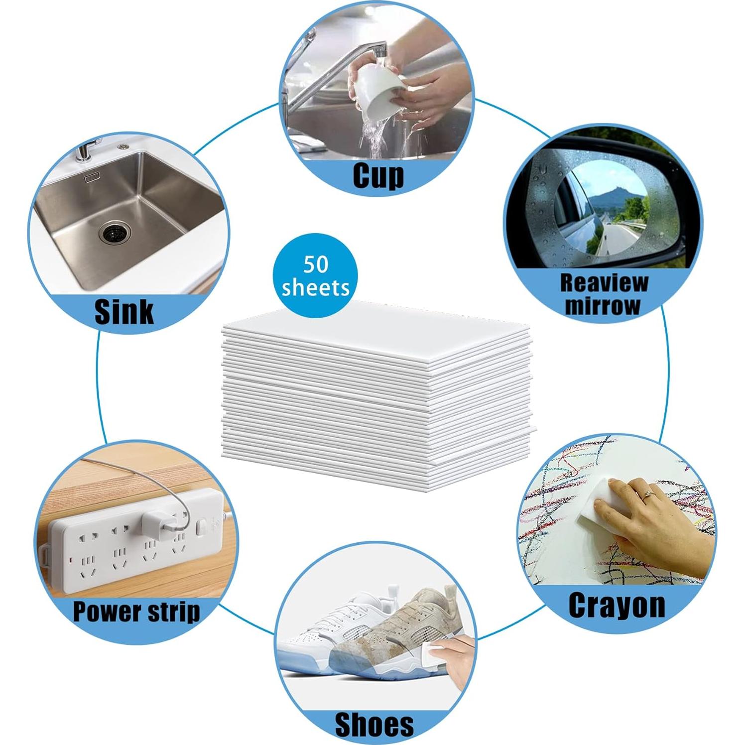 50 Hojas de Borrador Esponja Mágica I-sper Reutilizables