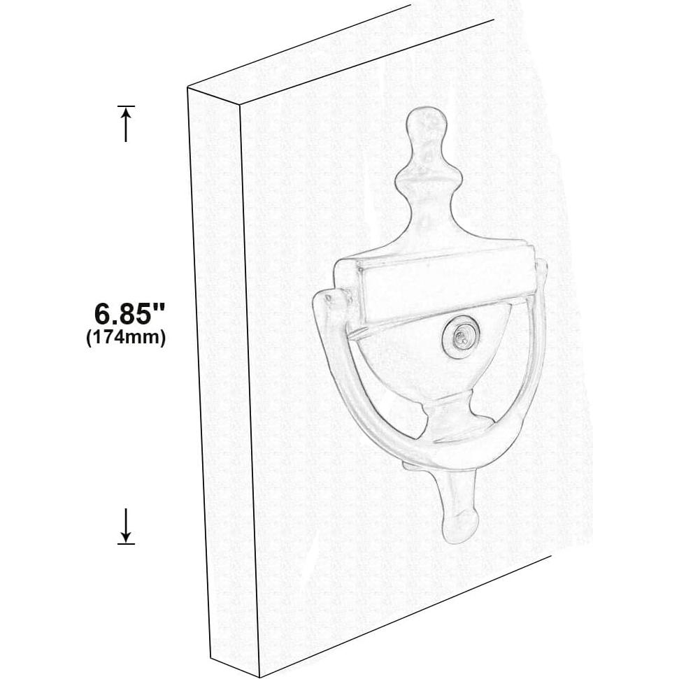 Agujero de puerta de latón QCAA con visor 160° bronce veneciano