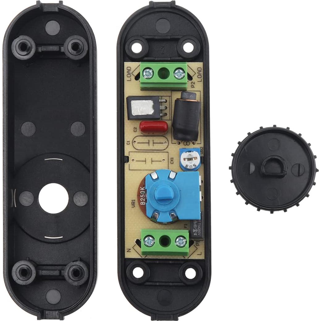 Interruptor Regulador de Luz RTNLIT Inline Negro 120V