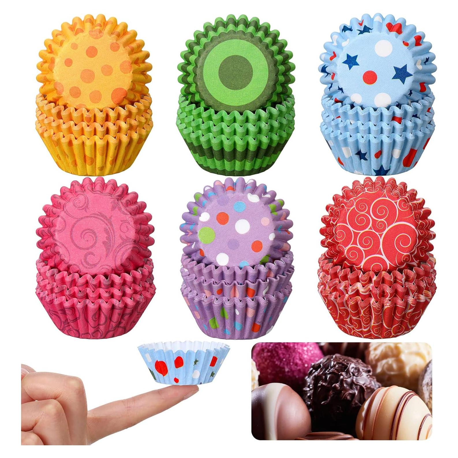 Forros de Cupcake Mini Funtery 600 Piezas Papel Resistente
