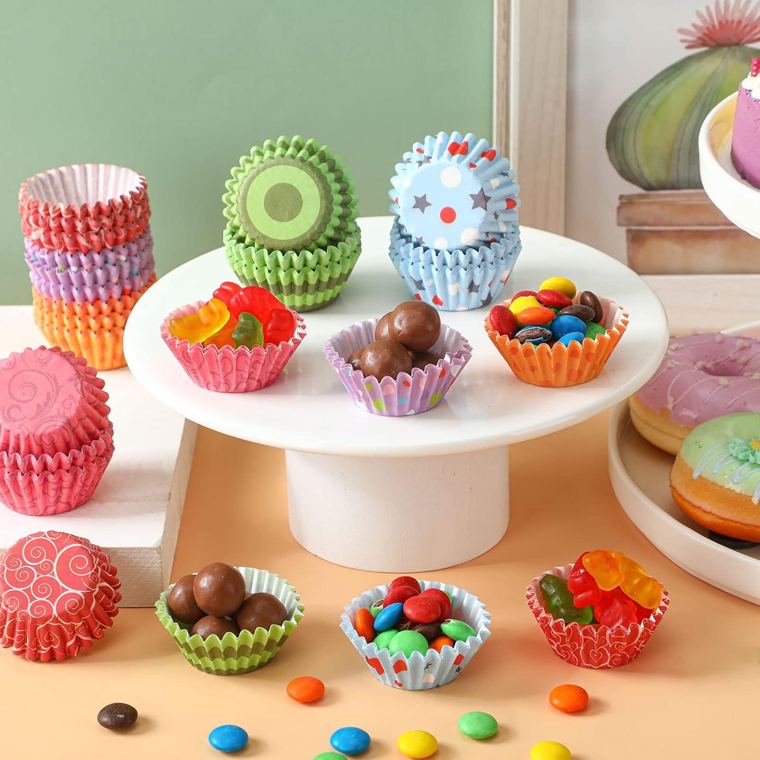 Forros de Cupcake Mini Funtery 600 Piezas Papel Resistente