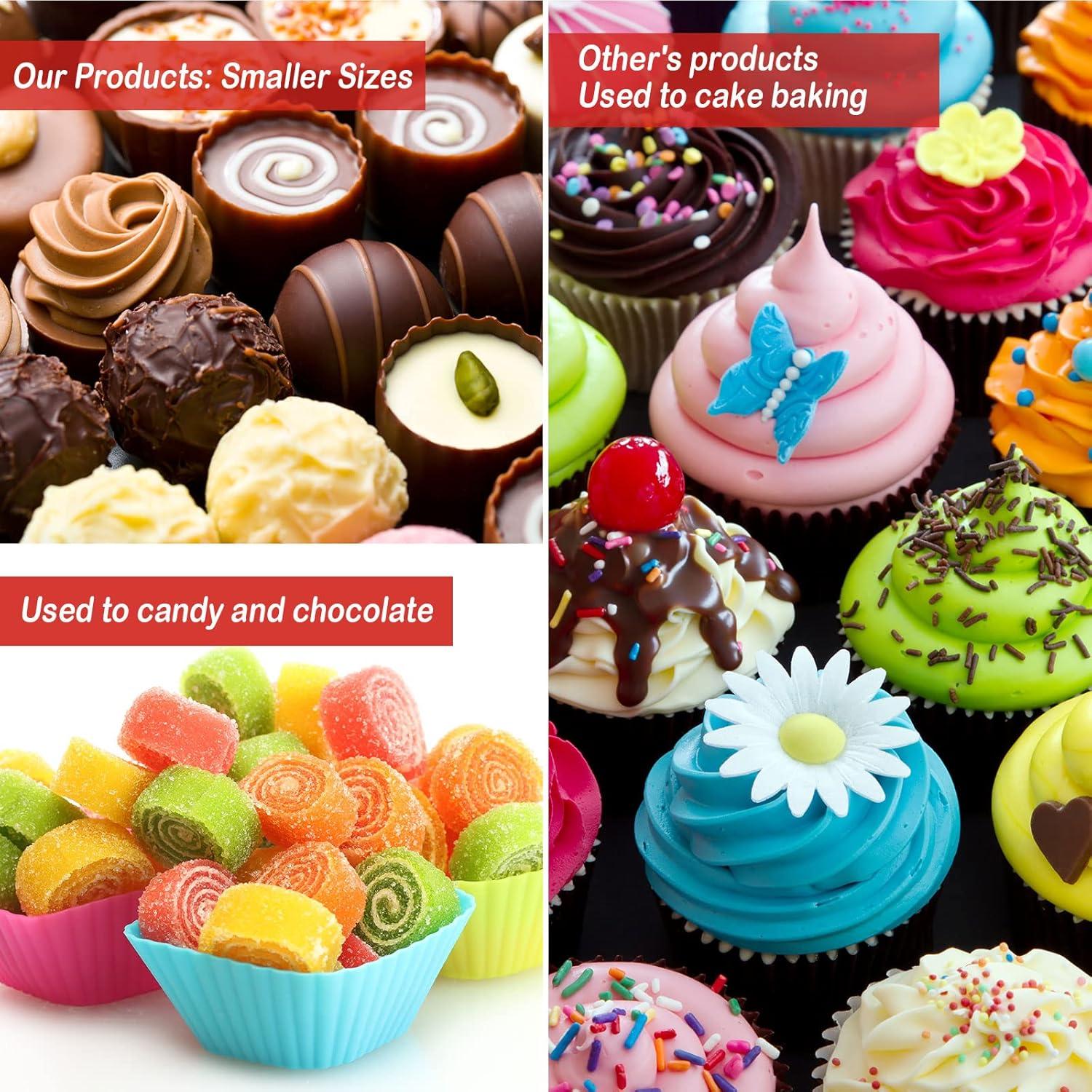 Forros de Cupcake Mini Funtery 600 Piezas Papel Resistente