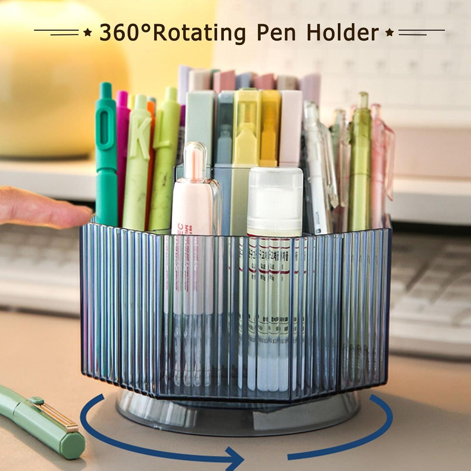 Organizador de Maquillaje Rotatorio 360° LINFIDITE Acrílico Azul