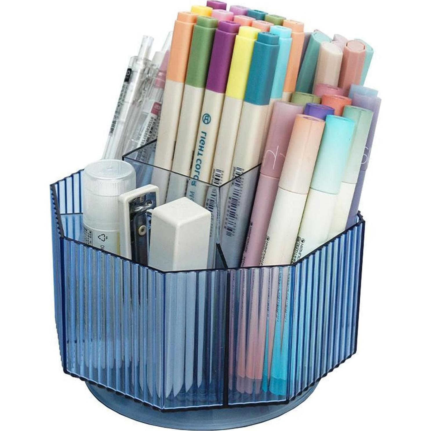 Organizador de Maquillaje Rotatorio 360° LINFIDITE Acrílico Azul