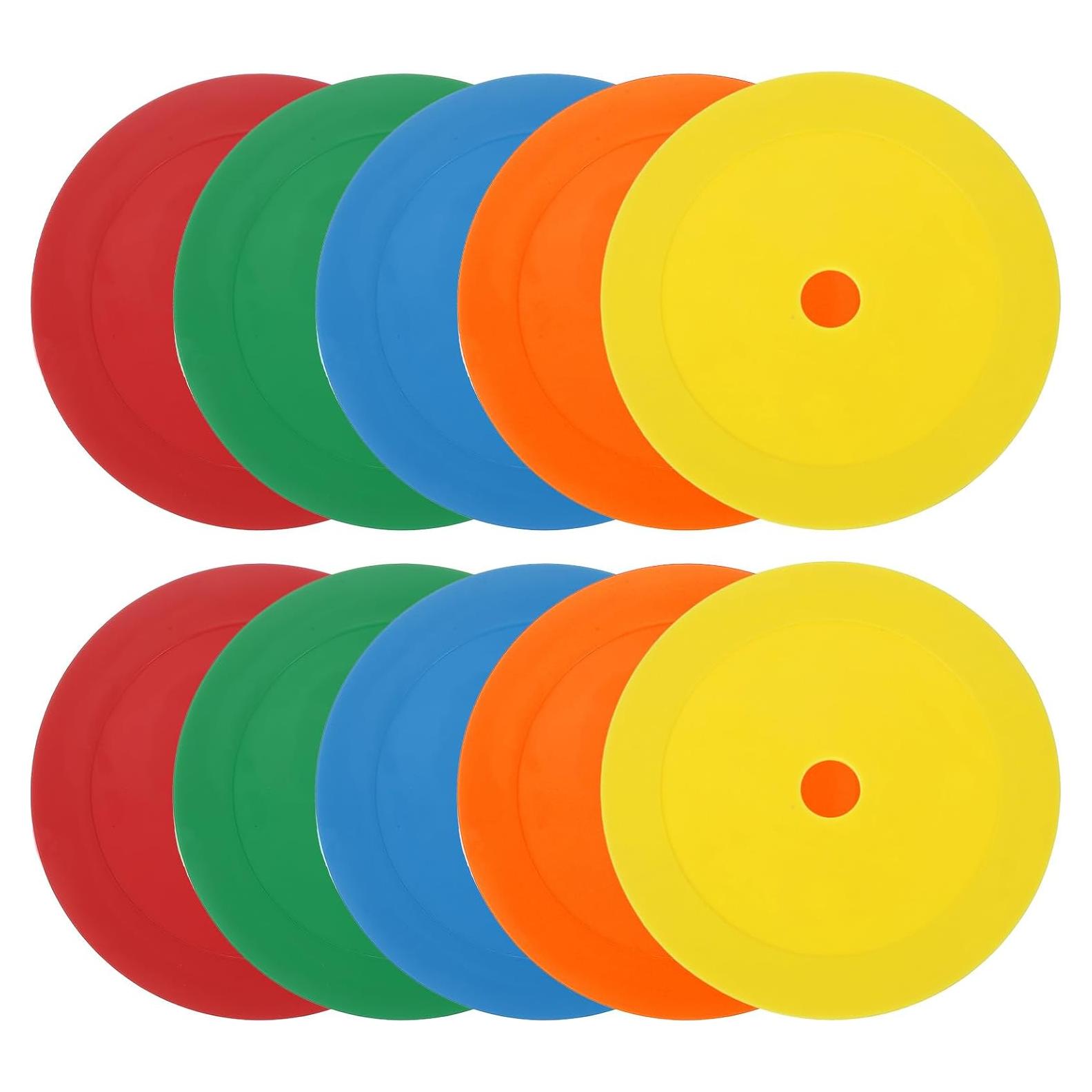 Conos Planos PATIKIL 10 Pcs 15.5 cm para Entrenamiento Deportivo