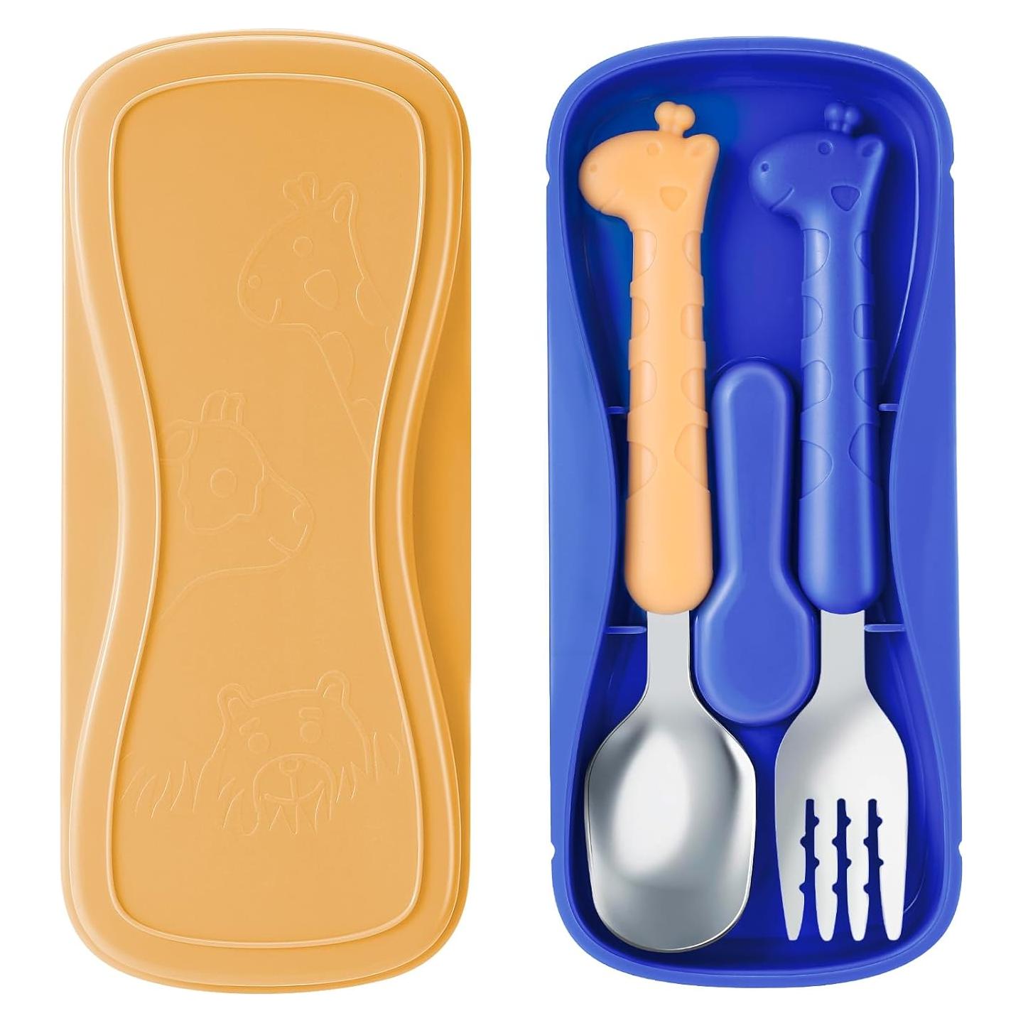 Juego de Utensilios para Niños Lohodo - Cuchara y Tenedor 18/8 Inoxidable