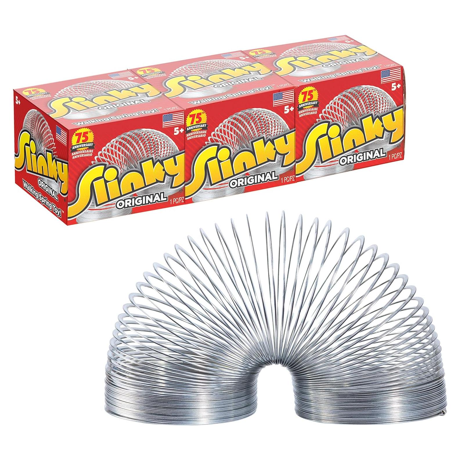 Slinky Original de Metal - Paquete de 3 Juguetes Antiestrés