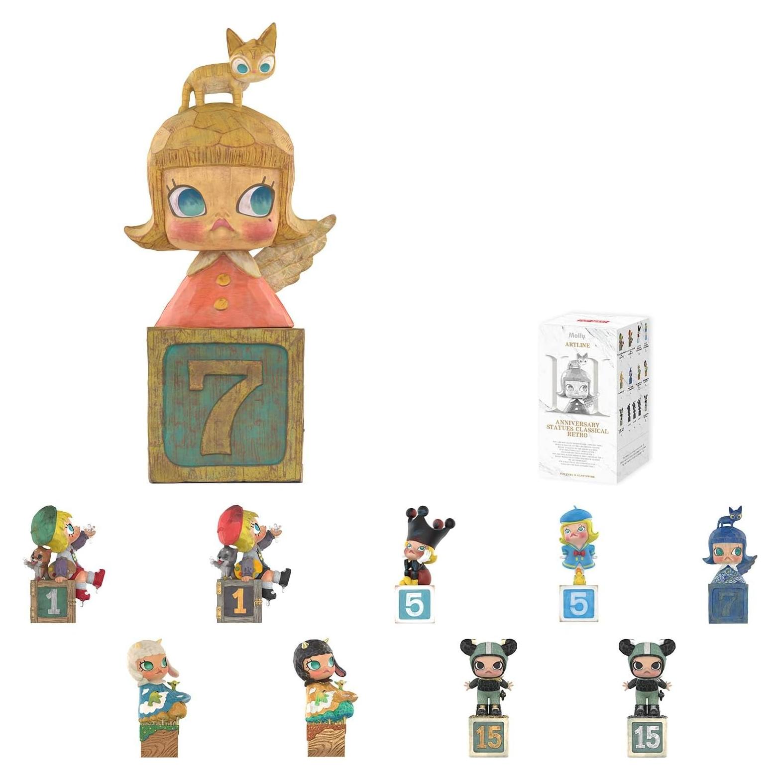 Estatuas de Aniversario POP MART Molly Clásica Retro 2 Figuras