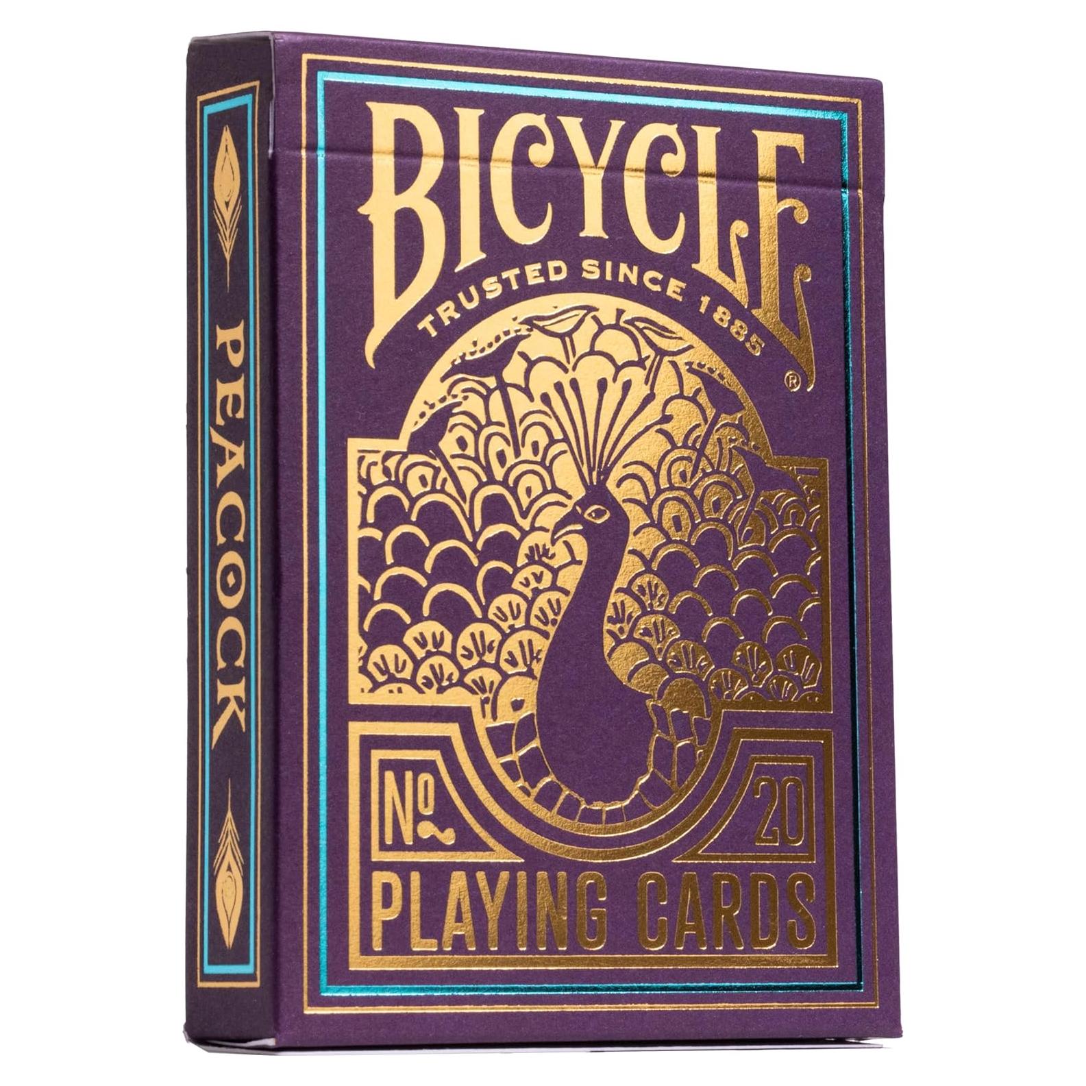 Baraja de Cartas Bicycle Pavo Real Púrpura Premium con Foil Frío