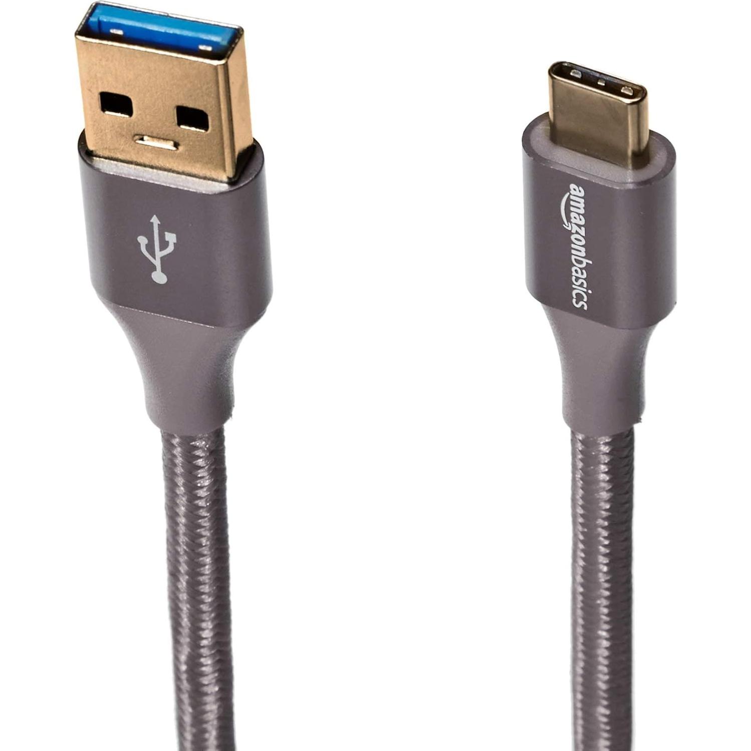 Cable de carga rápida USB-C a USB-A 3.1 Gen 1 Amazon Basics 3m