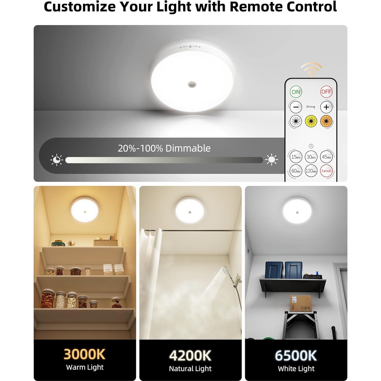 Luz de Ducha Recargable EZVALO 400LM con Sensor de Movimiento