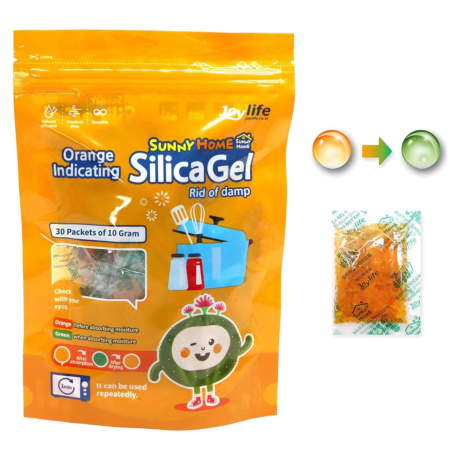 Gel de Silica Recargable SUNNY HOME 10g Naranja 30 Paquetes