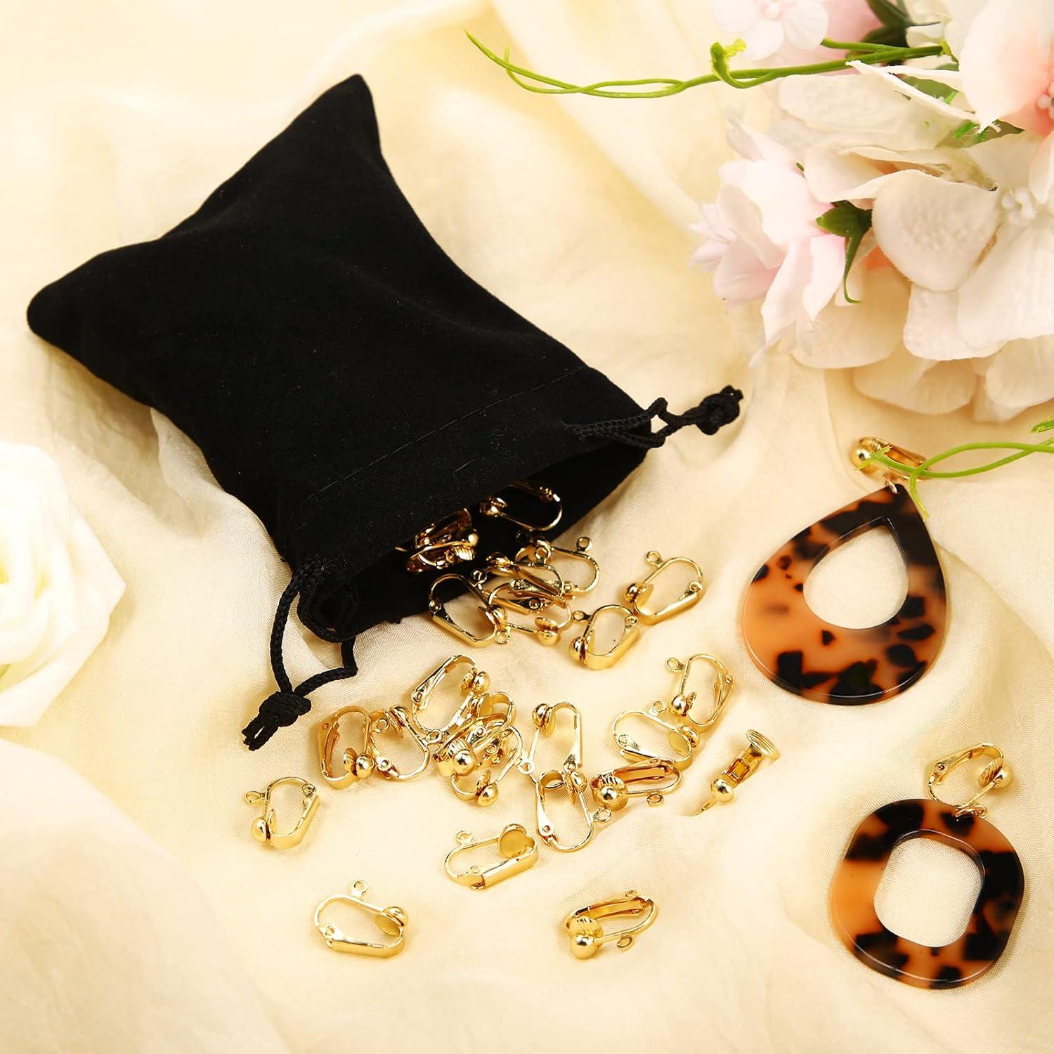 Convertidores de Pendientes Clip-on Bememo 36 Piezas Oro