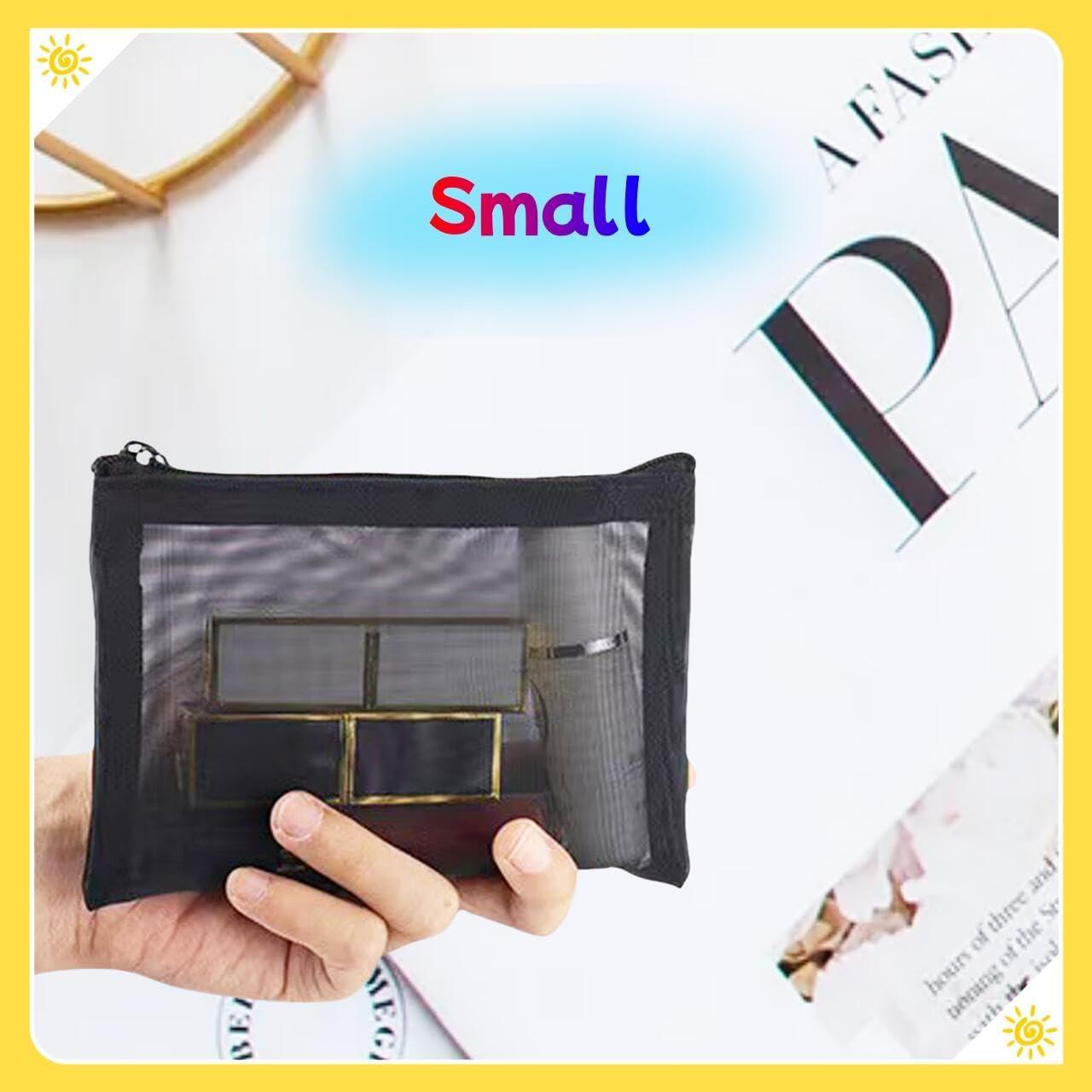 Paquete de 5 bolsas organizadoras de malla ZSlactp para maquillaje