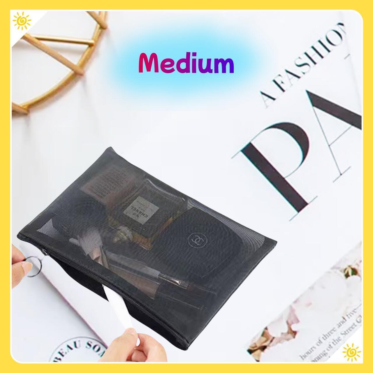 Paquete de 5 bolsas organizadoras de malla ZSlactp para maquillaje