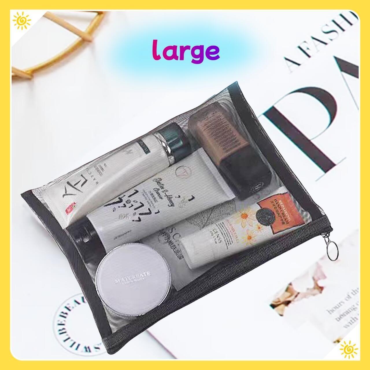 Paquete de 5 bolsas organizadoras de malla ZSlactp para maquillaje