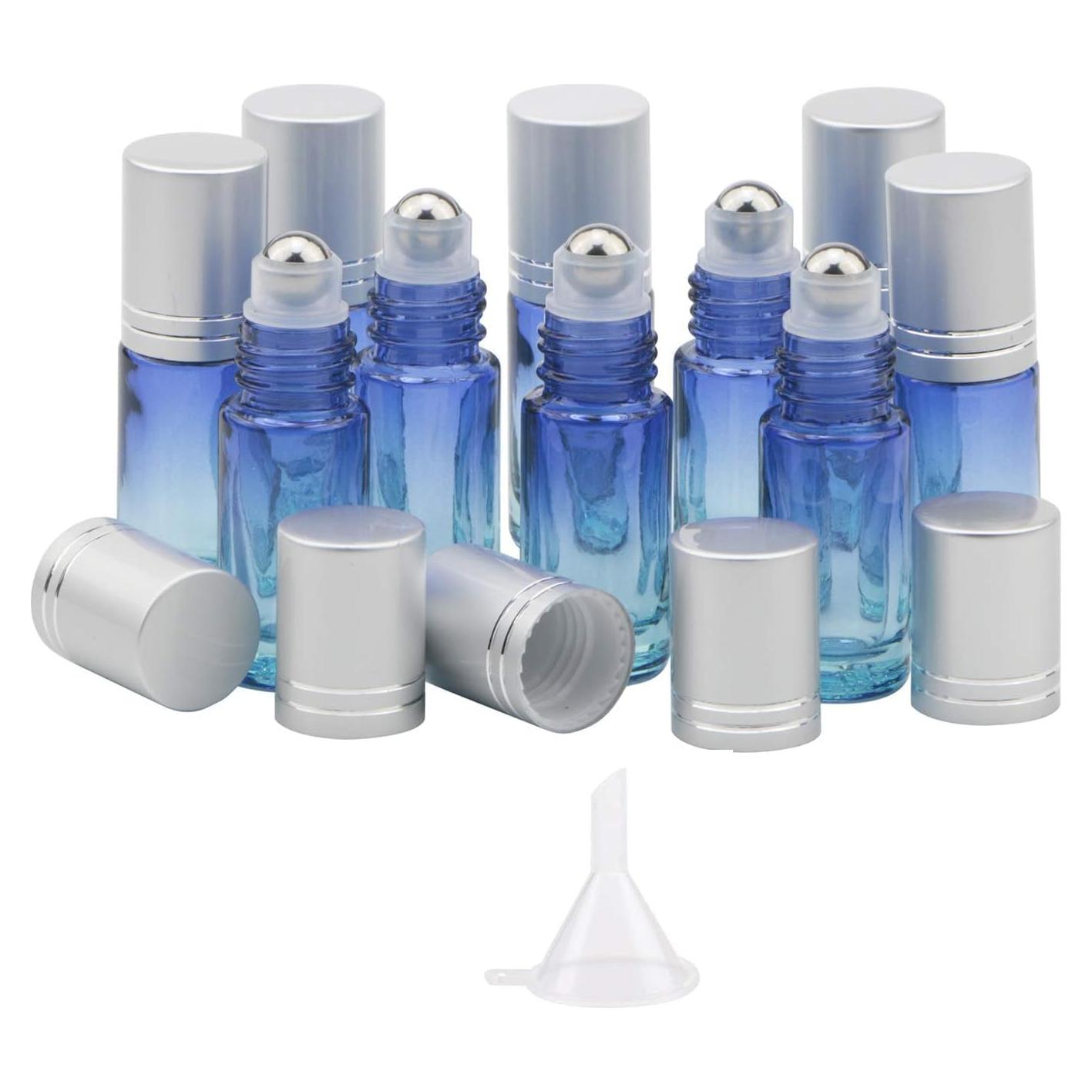 Botellas de Aceite Esencial Roller Kesell 10 Pack 5ml Vidrio