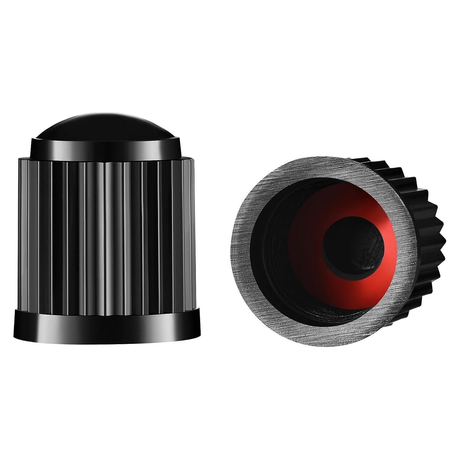 Paquete de 10 Tapas de Válvula de Neumático TPMSCENTER Negro