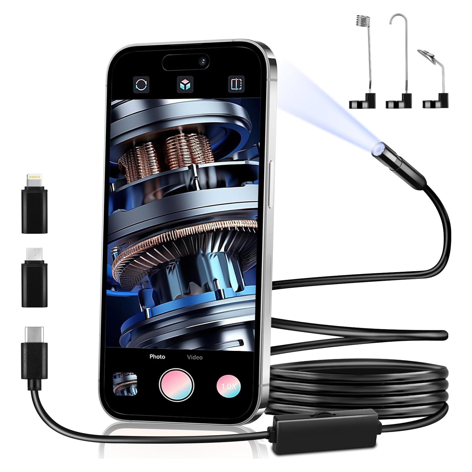 Cámara Endoscópica Jebousike 1m HD 1920P con Luz LED IP67