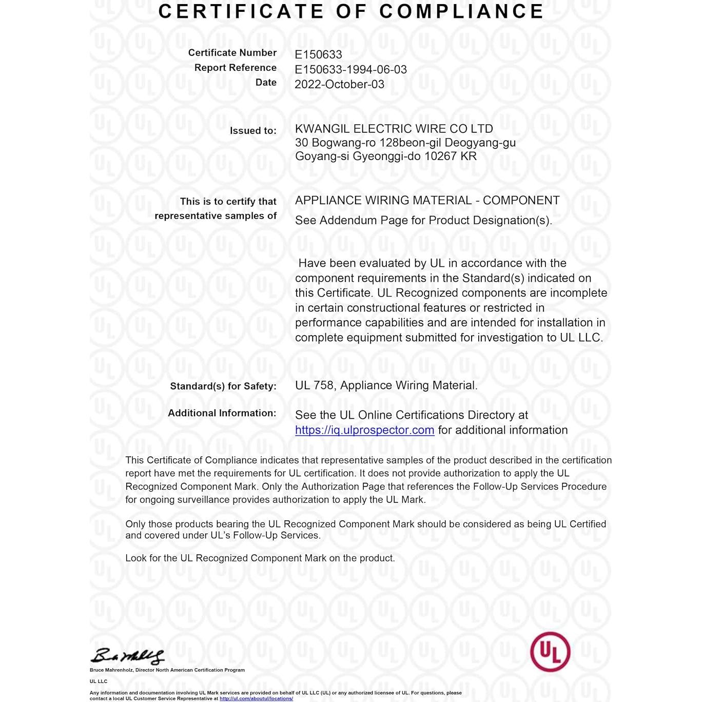 Cable Blindado 18AWG 3C KWANGIL 7.62m PVC Flexible